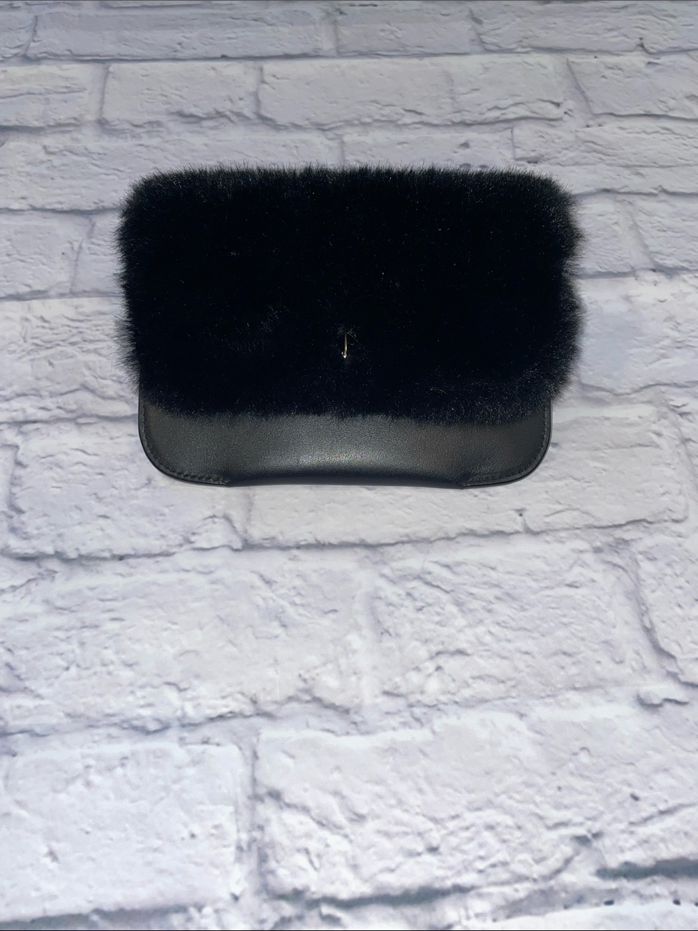 Kate Spade Leather and Faux Fur Clutch
